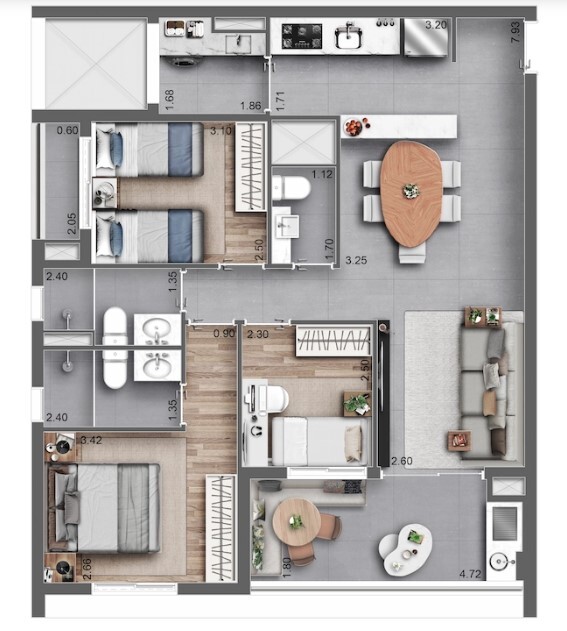 Apartamento à venda com 86m², 2 quartos com vaga - 22