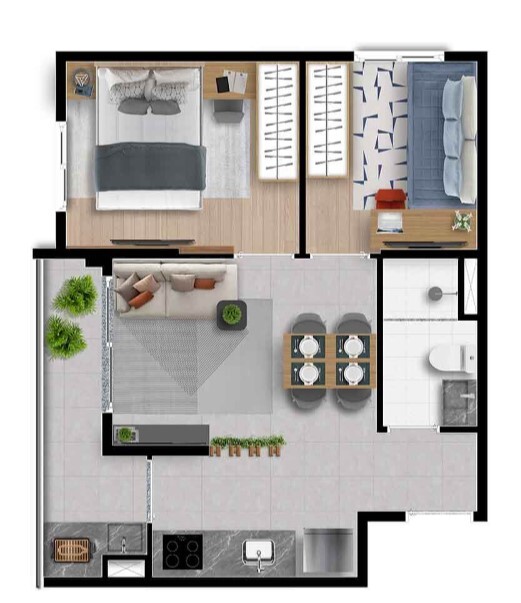 Apartamento à venda com 37m², 2 quartos sem vaga - 16