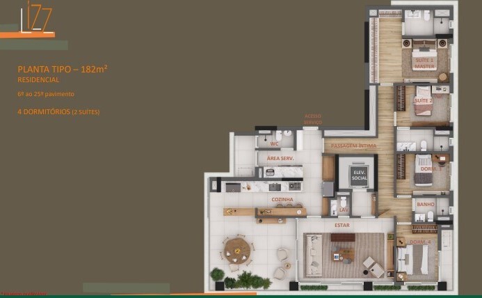 Apartamento à venda com 182m², 4 quartos com vaga - 17