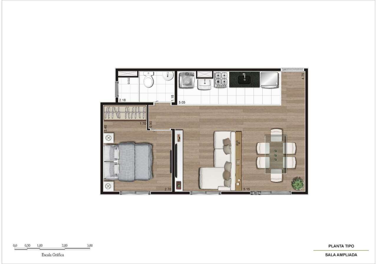 Apartamento à venda com 40m², 2 quartos sem vaga - 11