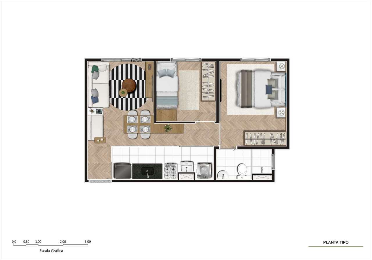 Apartamento à venda com 40m², 2 quartos sem vaga - 12