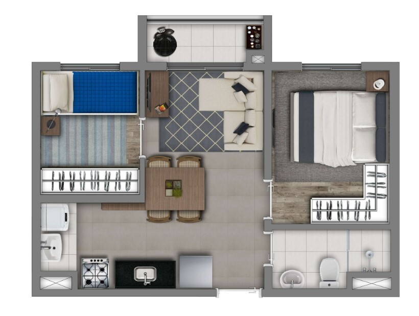 Apartamento à venda com 36m², 2 quartos com vaga - 17