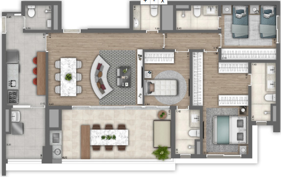 Apartamento à venda com 131m², 3 quartos com vaga - 19